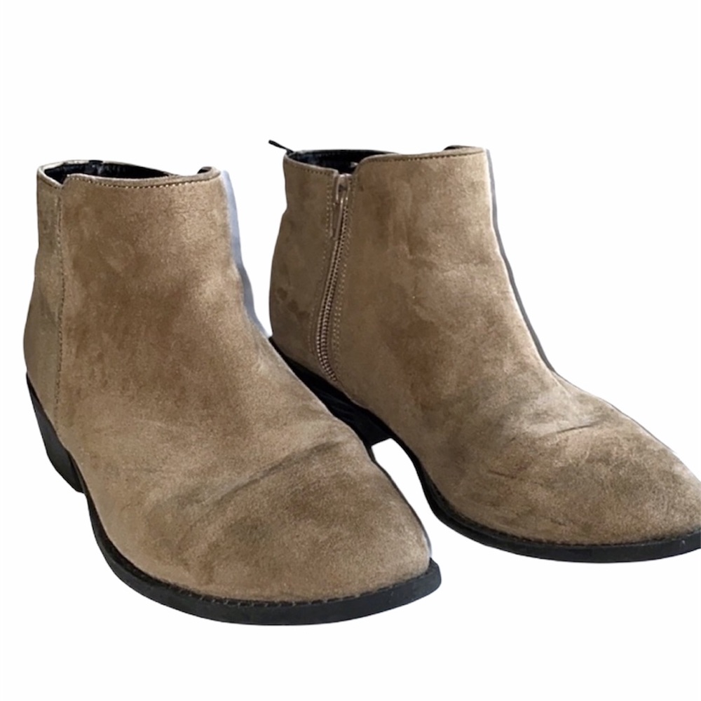 H&M Suede Booties Beige Size 7